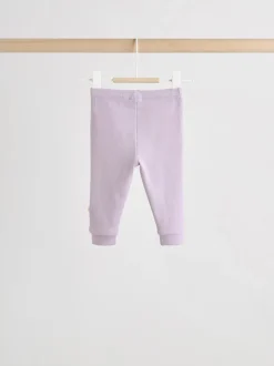 Cream/Purple Tulip Baby Fleece Tops and Leggings Set 2 Piece (0mths-2yrs)