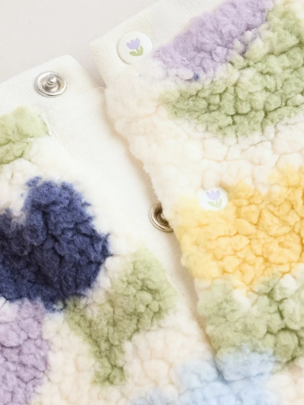 Cream/Purple Tulip Baby Fleece Tops and Leggings Set 2 Piece (0mths-2yrs)
