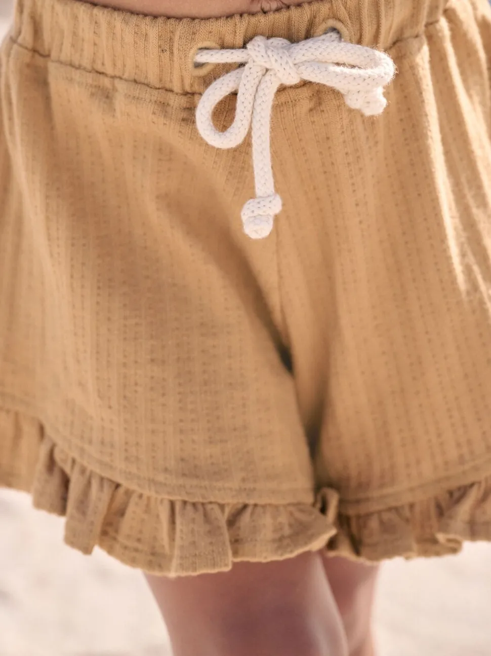 Cream Shell 100% Cotton T-Shirt and Shorts Set (3mths-7yrs)