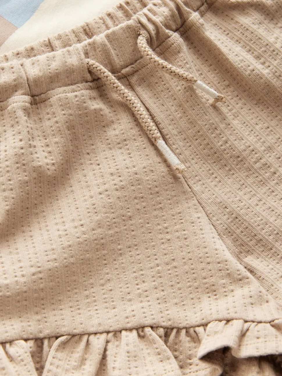 Cream Shell 100% Cotton T-Shirt and Shorts Set (3mths-7yrs)