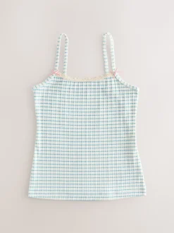 Cream Strappy Textured Cami Vests 3 Pack (1.5-16yrs)