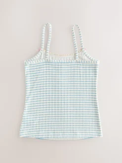 Cream Strappy Textured Cami Vests 3 Pack (1.5-16yrs)