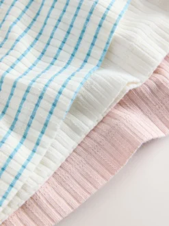 Cream Strappy Textured Cami Vests 3 Pack (1.5-16yrs)