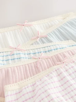 Cream Stripe Bikini Briefs 5 Pack (1.5-16yrs)