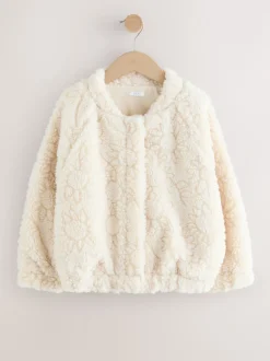 Cream Sunflower Borg Jacket (3-16yrs)