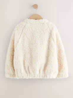 Cream Sunflower Borg Jacket (3-16yrs)