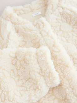 Cream Sunflower Borg Jacket (3-16yrs)
