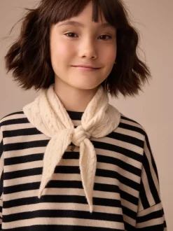 Cream Triangle Tie Scarf (3-16yrs)