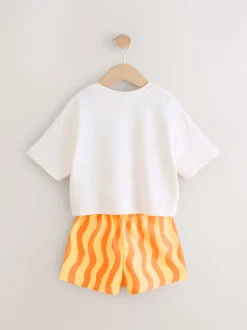 Cream Zest Friends Fruit Top & Shorts Set (3mths-7yrs)