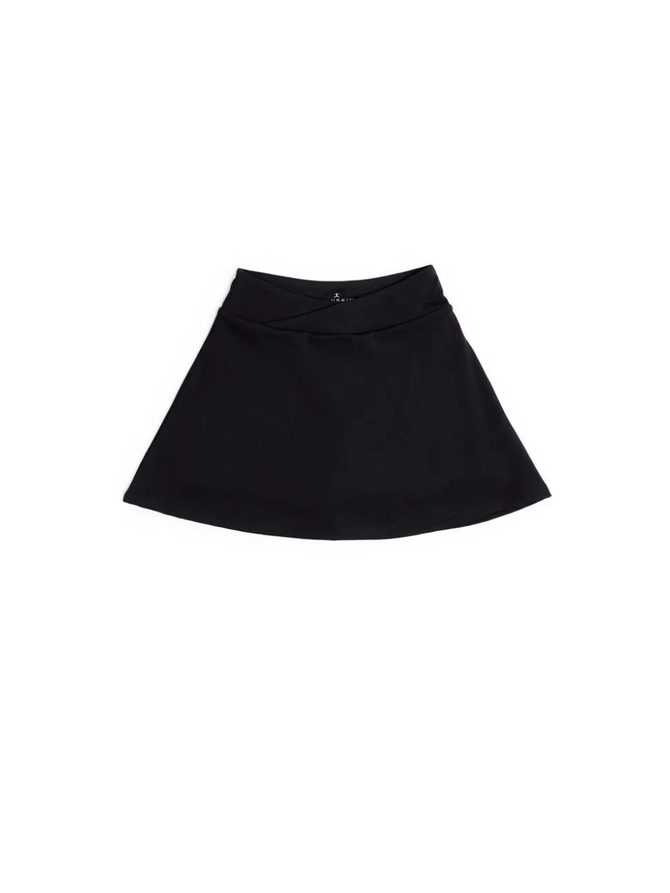 Danskin Cross Front Tennis Black Skirt With Built In Shorts