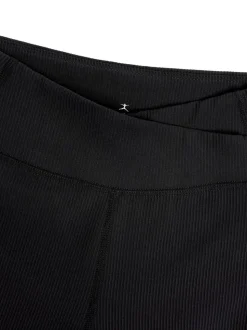 Danskin Ribbed High Waist V-Shape Waistband Black Shorts