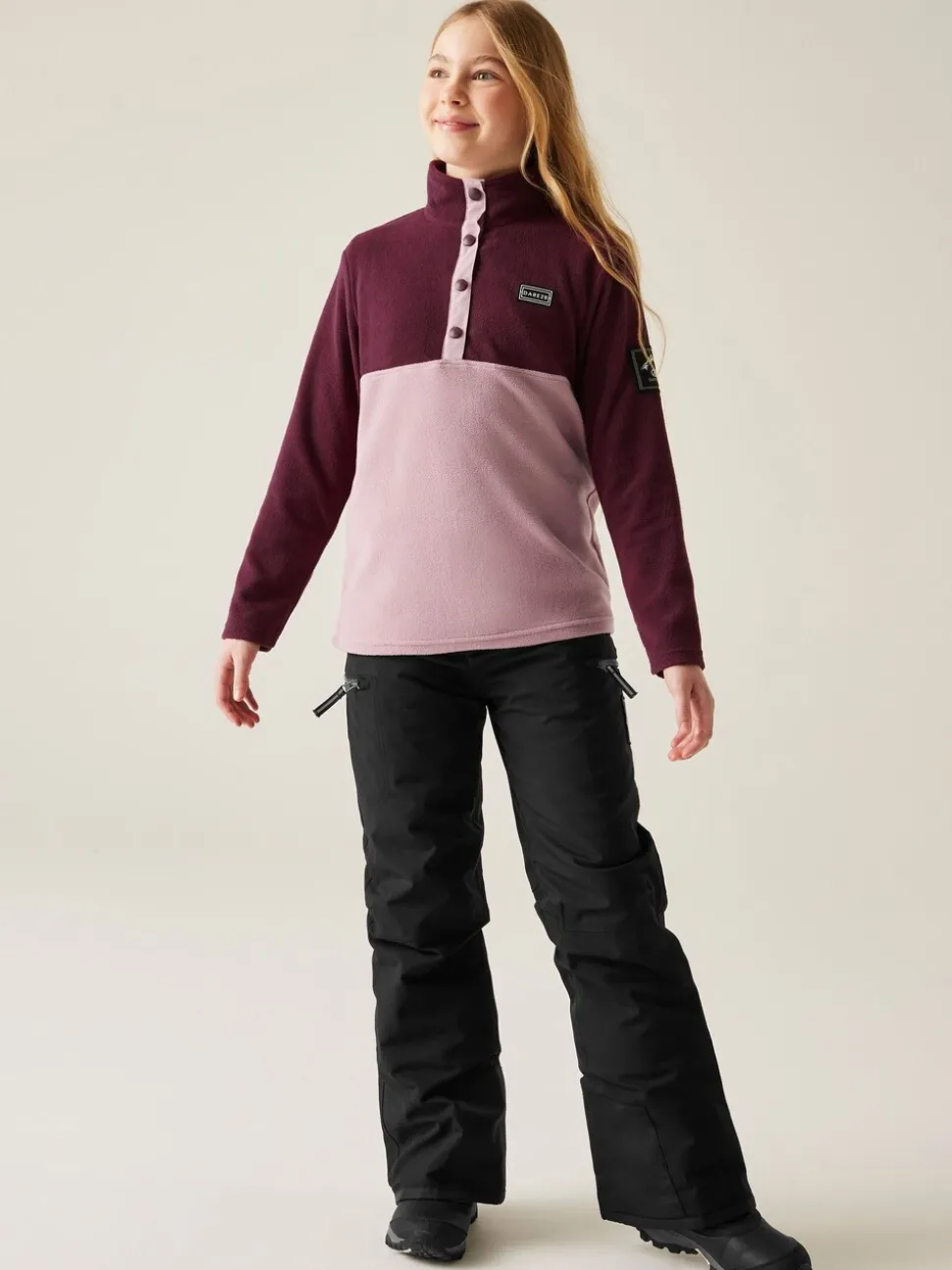 Dare 2b Pink Zesty Quarter Zip Hi Pile Fleece