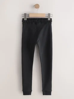Dark Black Longer Length Skinny Fit Joggers (3-16yrs)