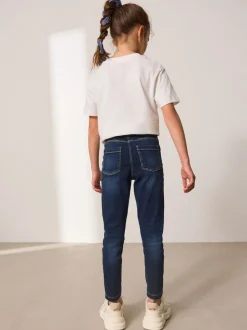 Dark Blue Regular Length Stretch Jeggings (3-16yrs)