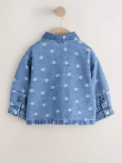 Dark Wash Star Jaquard Denim Jacket (3mths-7yrs)