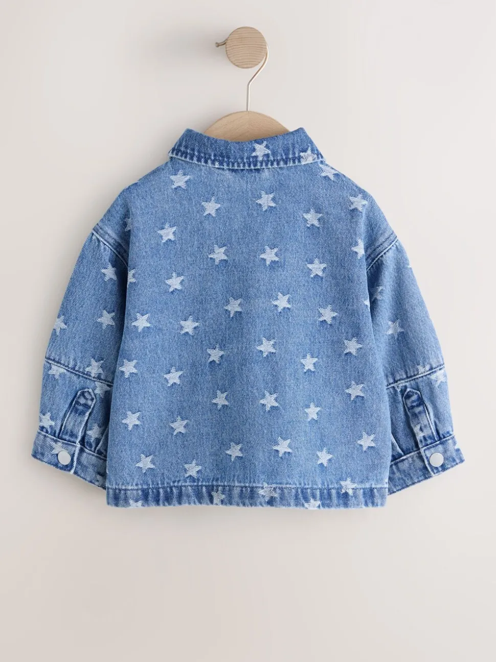 Dark Wash Star Jaquard Denim Jacket (3mths-7yrs)