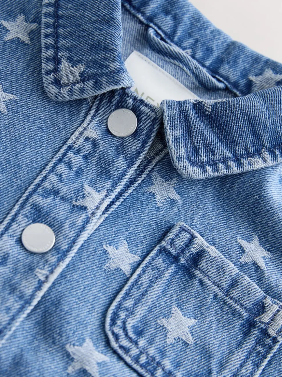 Dark Wash Star Jaquard Denim Jacket (3mths-7yrs)