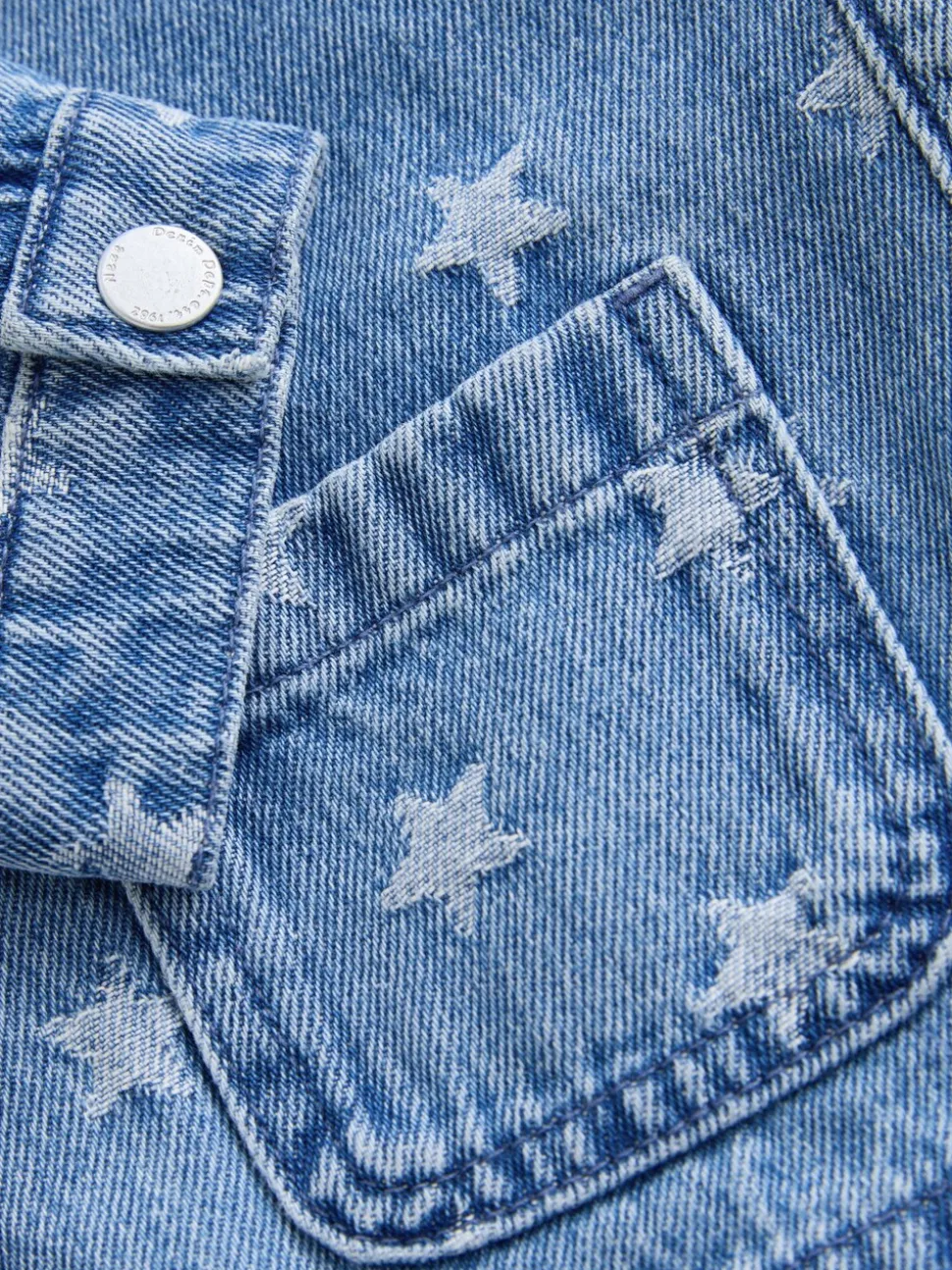 Dark Wash Star Jaquard Denim Jacket (3mths-7yrs)