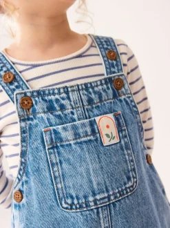 Denim 100% Cotton Dungarees (3mths-7yrs)