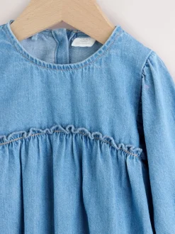 Denim Blue Baby Bloomer Rompers Set 2 Piece with Tights (0mths-3yrs)