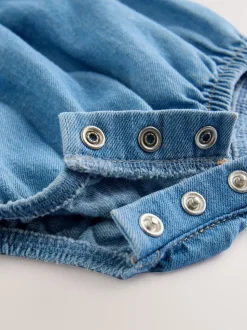 Denim Blue Baby Bloomer Rompers Set 2 Piece with Tights (0mths-3yrs)