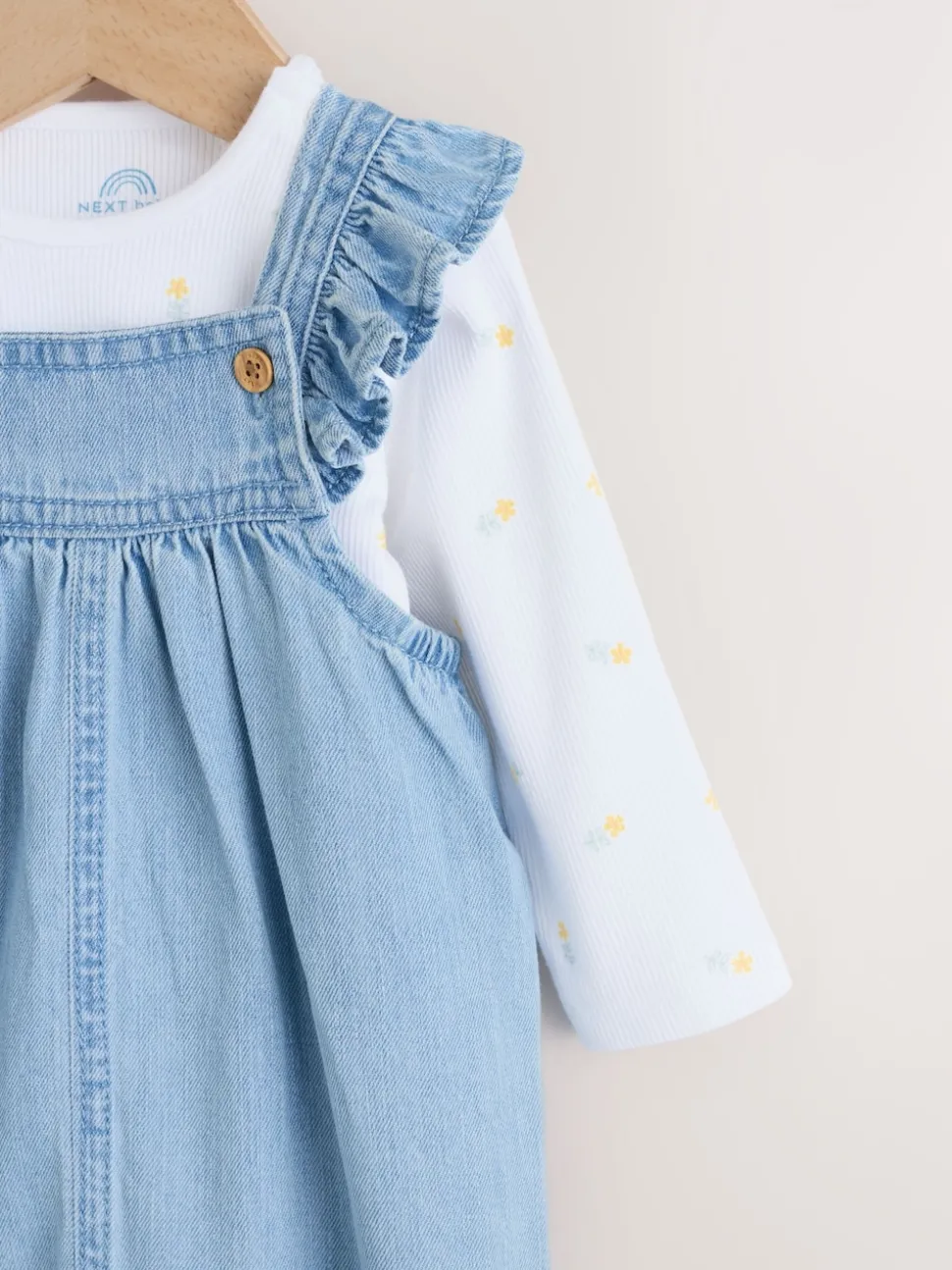 Denim Dungarees and Long Sleeve Bodysuit Set 2 Piece (0mths-3yrs)