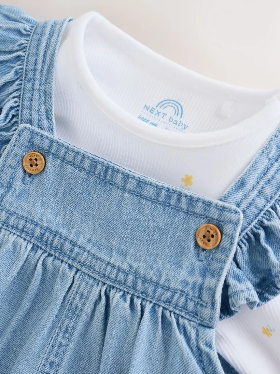 Denim Dungarees and Long Sleeve Bodysuit Set 2 Piece (0mths-3yrs)