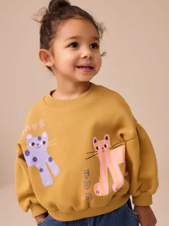 Denim Animal Print Sweatshirt and Shorts Set (3mths-7yrs)