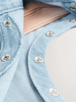 Denim Blue Dungaree and Bodysuit Baby Set (0mths-2yrs)