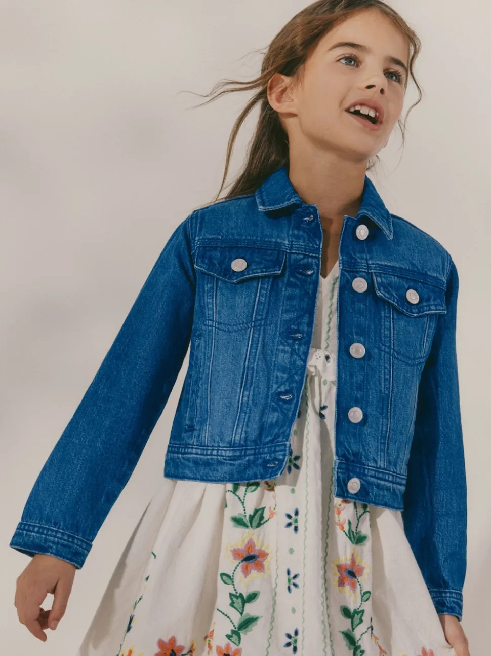 Denim Bright Blue Western Jacket (3-16yrs)
