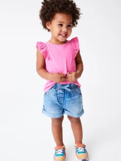 Denim Dark Wash Elasticated Waist Shorts (3mths-10yrs)