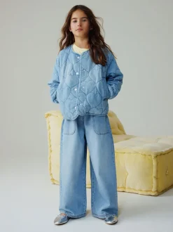 Denim Heart Quilted Jacket (3-16yrs)