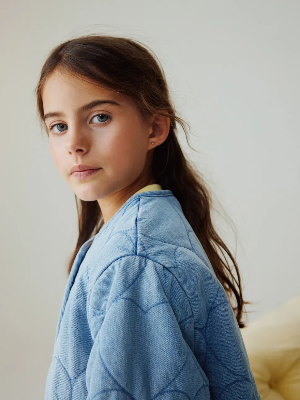 Denim Heart Quilted Jacket (3-16yrs)