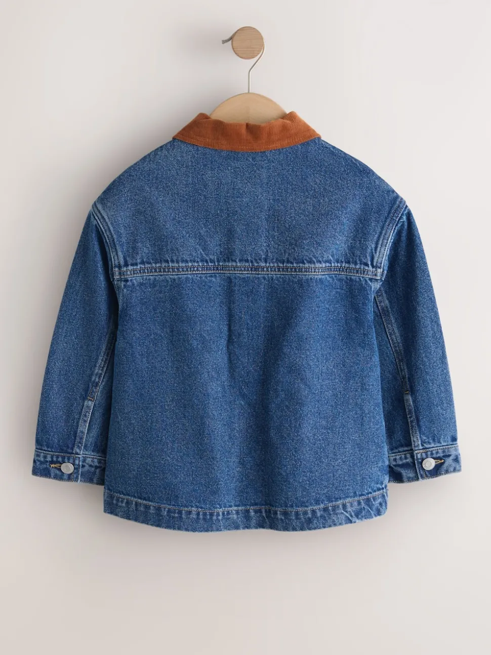 Denim Mid Blue Cord Collar Jacket (3-16yrs)
