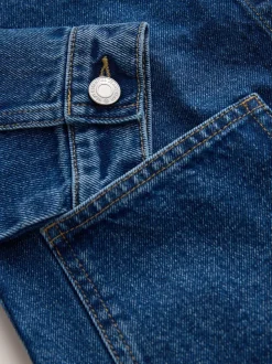 Denim Mid Blue Cord Collar Jacket (3-16yrs)