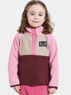 Didriksons Red Monte Kids Half-Button Fleece