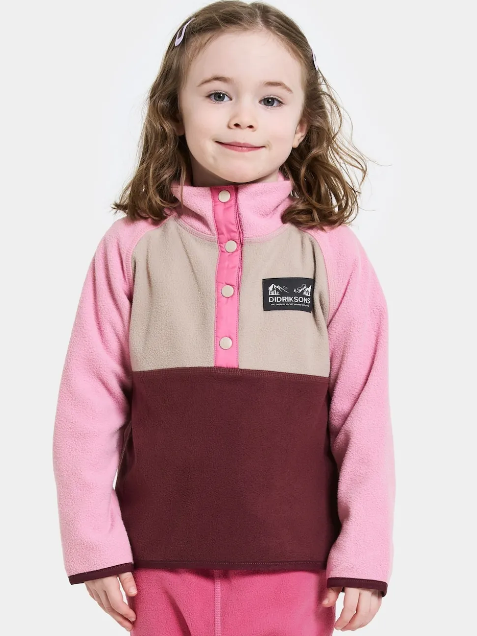 Didriksons Red Monte Kids Half-Button Fleece