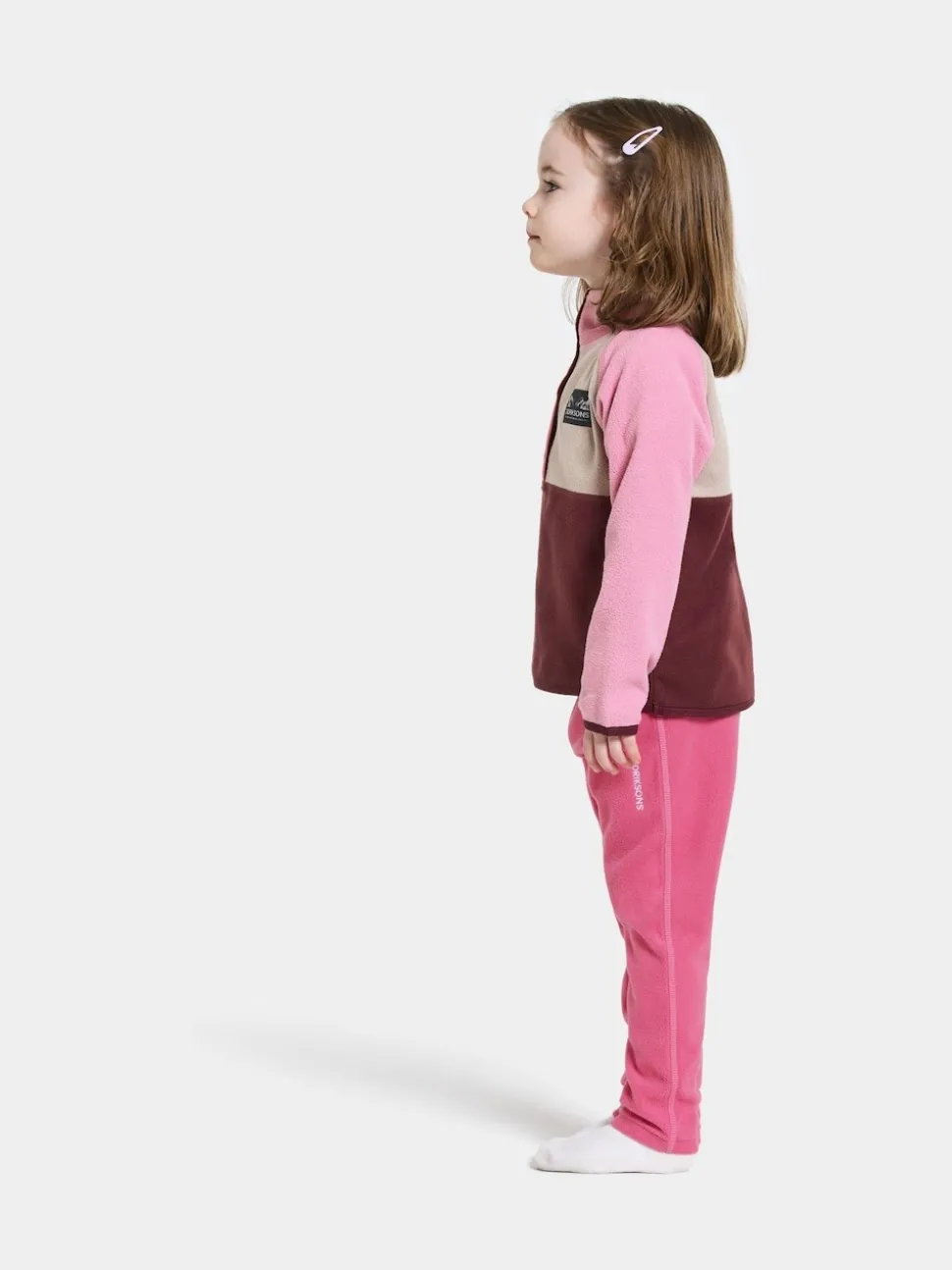 Didriksons Red Monte Kids Half-Button Fleece