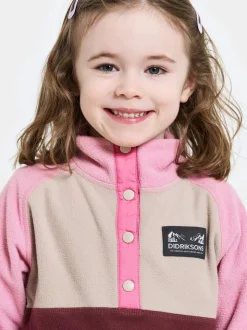 Didriksons Red Monte Kids Half-Button Fleece