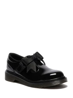 Dr. Martens Black Polley II Bow Y Patent Lamper Shoes
