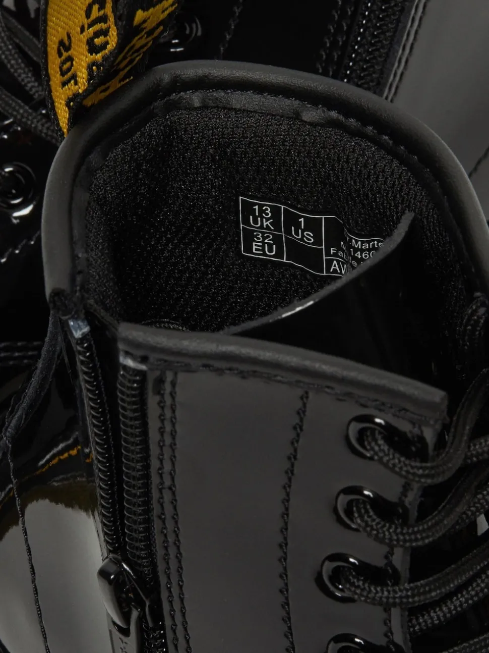 Dr. Martens Black 1460 J Patent Lamper Shoes