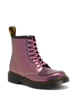 Dr. Martens Pink 1460 J Copper Reptile Emboss Shoes