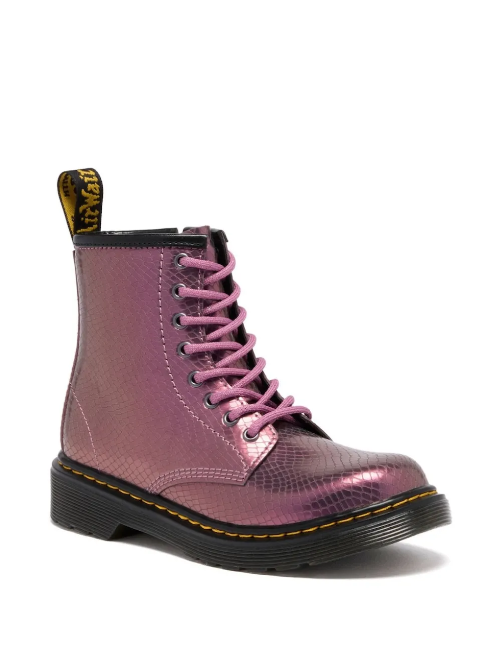 Dr. Martens Pink 1460 J Copper Reptile Emboss Shoes