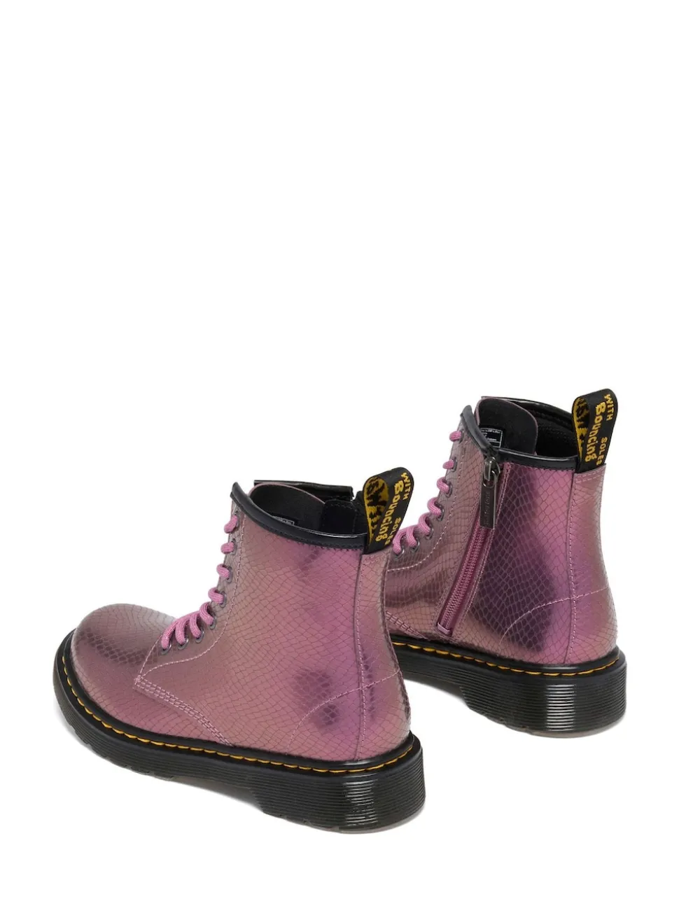 Dr. Martens Pink 1460 J Copper Reptile Emboss Shoes