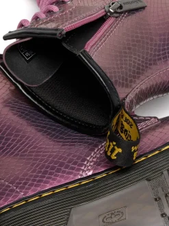 Dr. Martens Pink 1460 J Copper Reptile Emboss Shoes