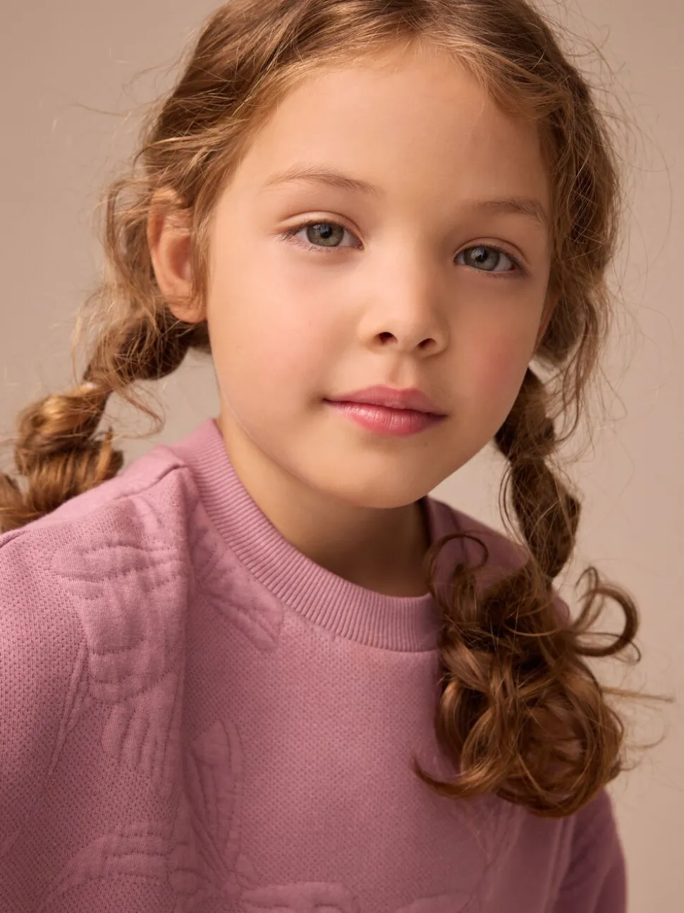 Dusky Pink Quilted Bow Jumper Dress (3-16yrs)