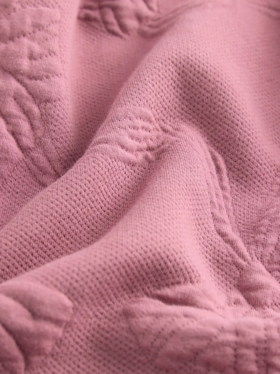 Dusky Pink Quilted Bow Jumper Dress (3-16yrs)