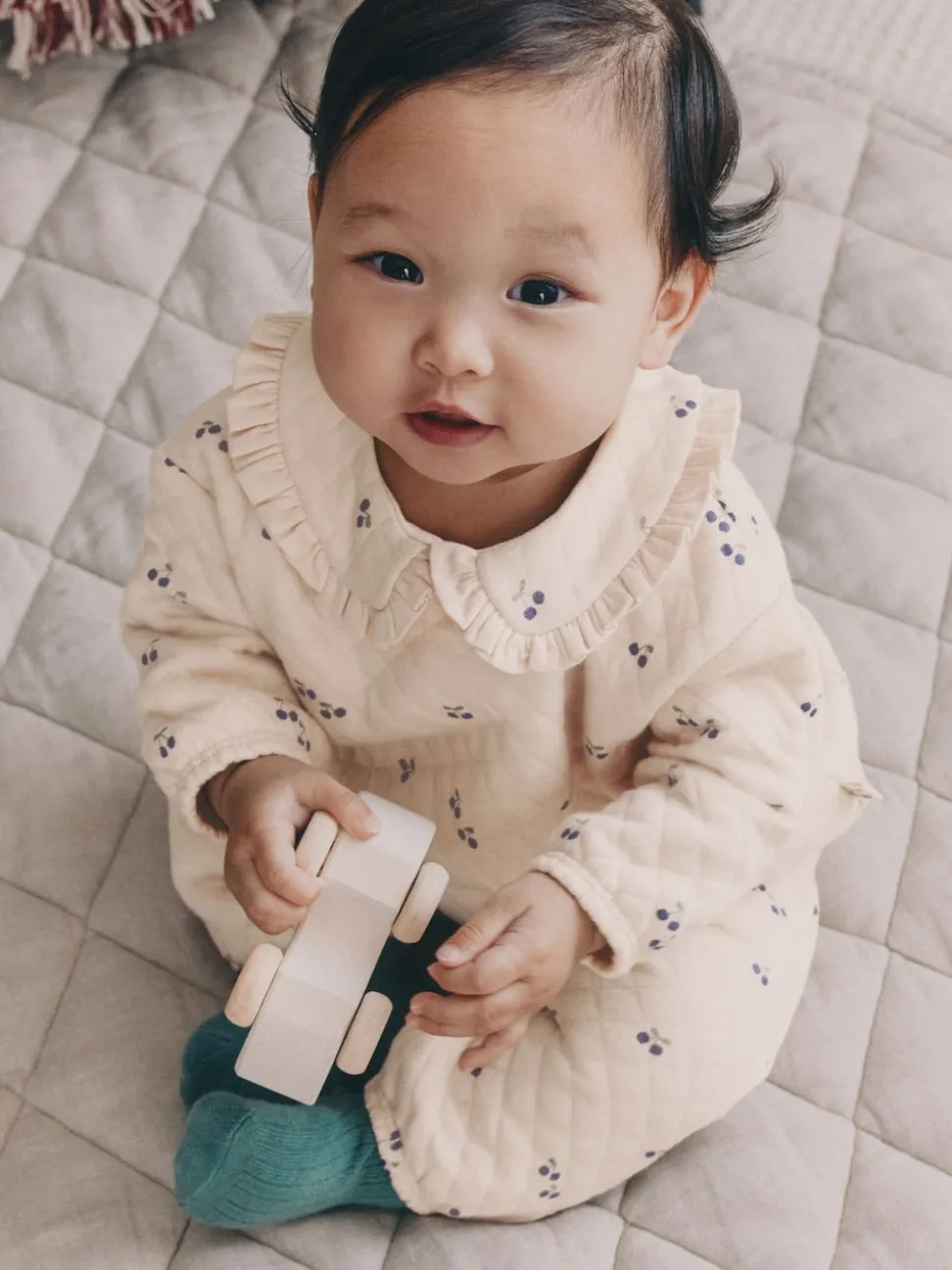 Ecru Baby Quilted Sweatshirt and Trousers Set 2 Piece (0mths-2yrs)