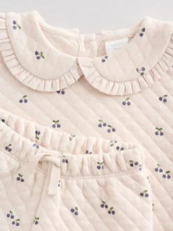 Ecru Baby Quilted Sweatshirt and Trousers Set 2 Piece (0mths-2yrs)