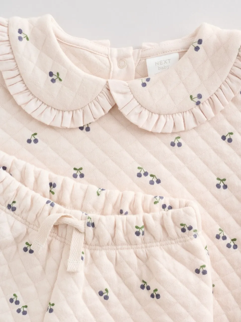 Ecru Baby Quilted Sweatshirt and Trousers Set 2 Piece (0mths-2yrs)
